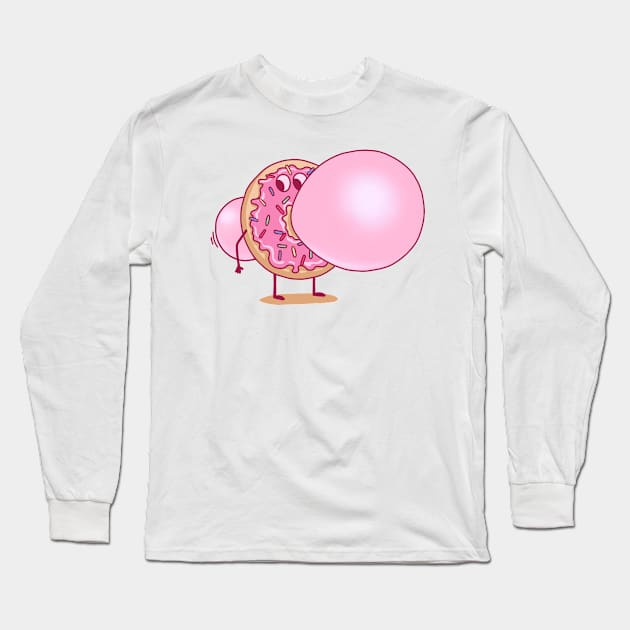 DONUT AND CHEWING GUM Long Sleeve T-Shirt by gotoup